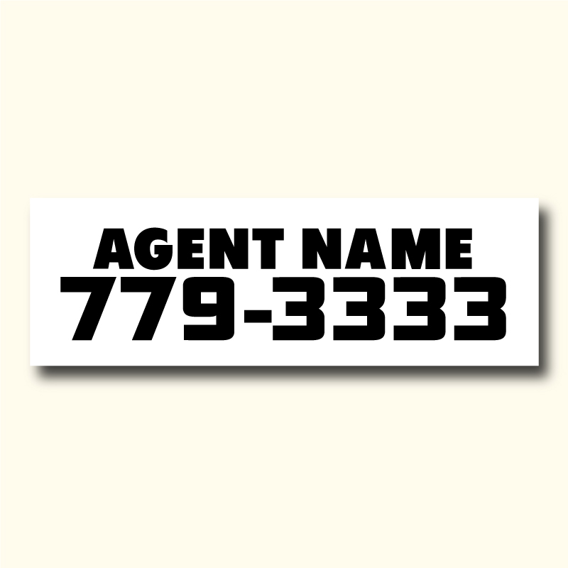 Realtor Name Rider Custom Real Estate Signs | Dee Sign®