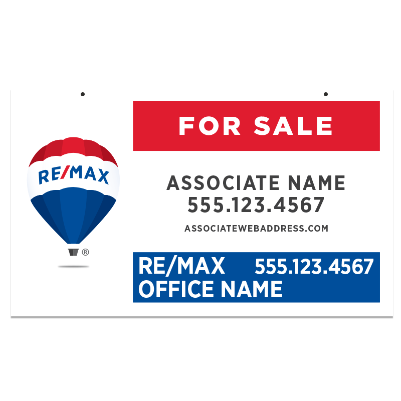 REMAX Model 18X30_1PRM_H_187 in Hanging Sign Panels | Dee Sign®